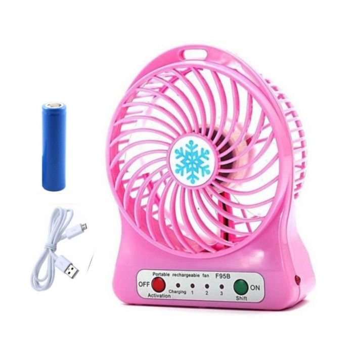 Mini Ventilador Portátil Usb Recarregável 3 Velocidades - Imagem 3